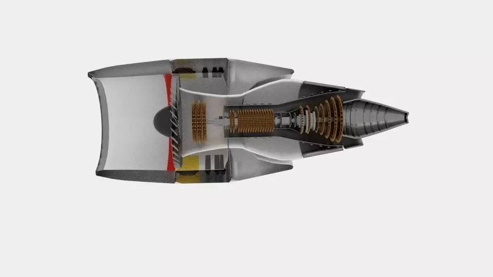 Inline Jet Engine 3D model