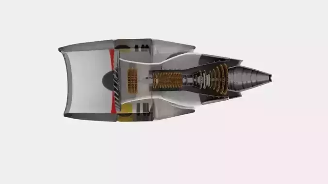 Inline Jet Engine 3D model