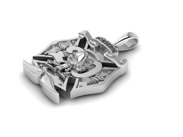 Bomberos Pendant 3D print model_5