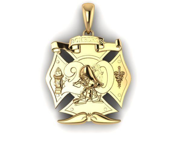 Bomberos Pendant 3D print model_1
