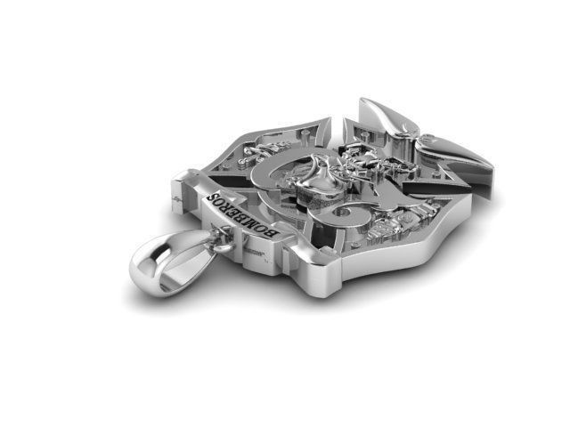 Bomberos Pendant 3D print model_6