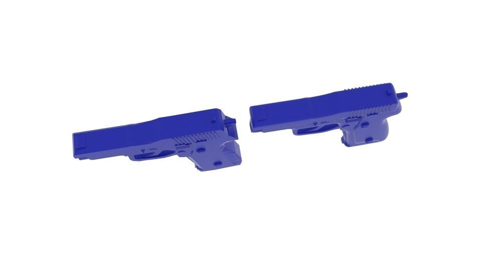 Gun Blue Plastic 3D model CGTrader