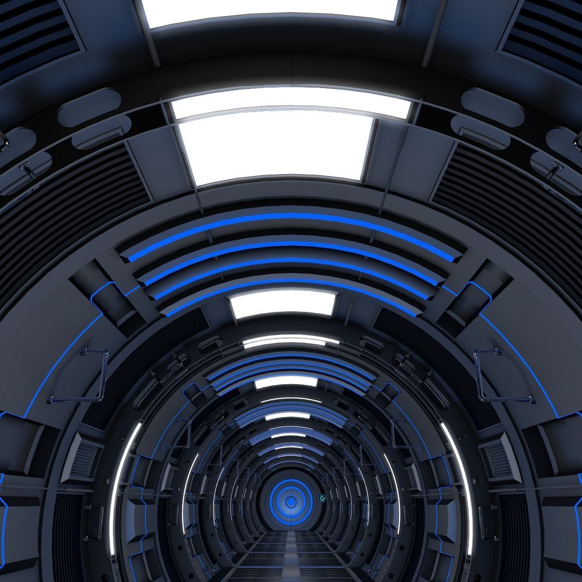 Sci Fi Tunnel 3D model_3