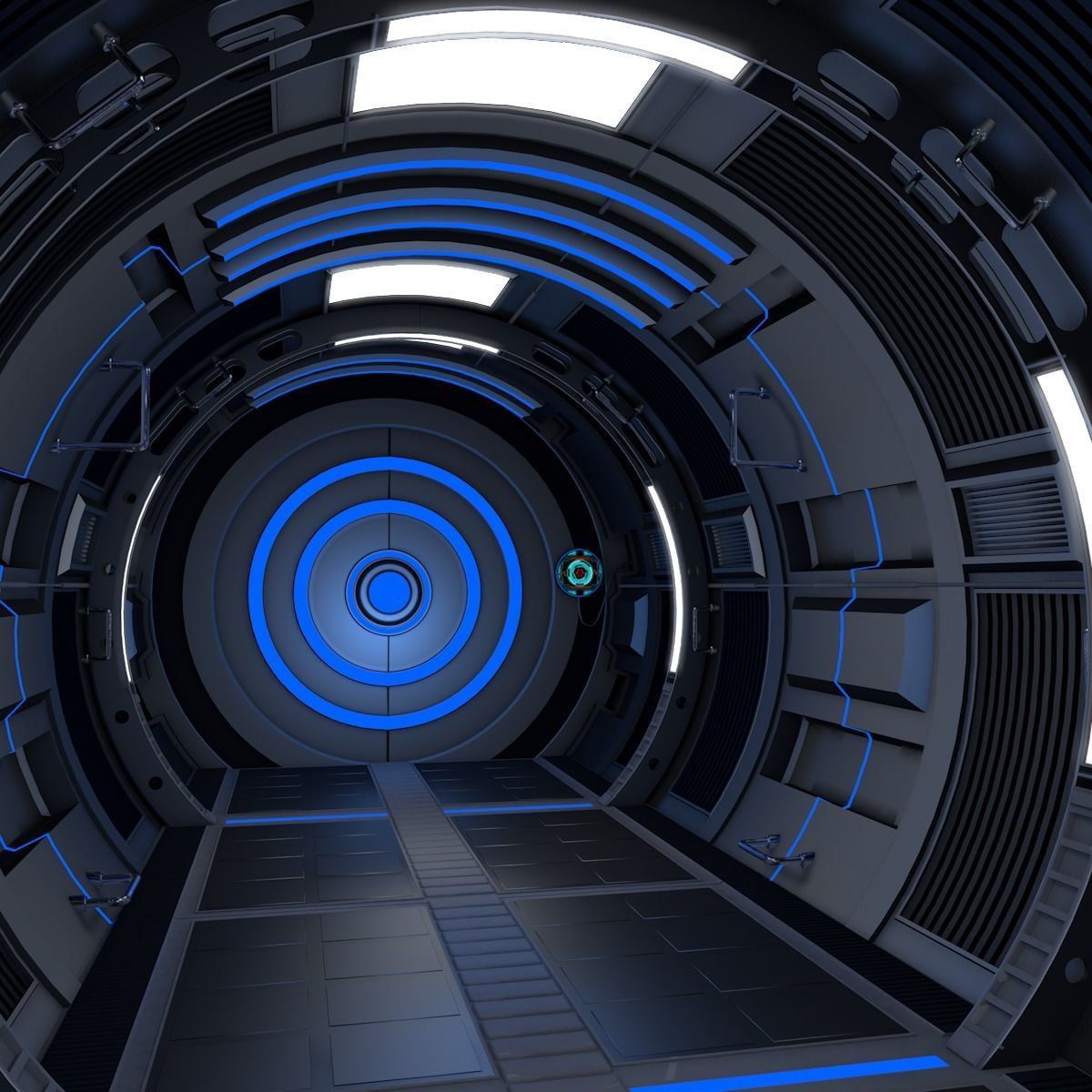 Sci Fi Tunnel 3D model_13