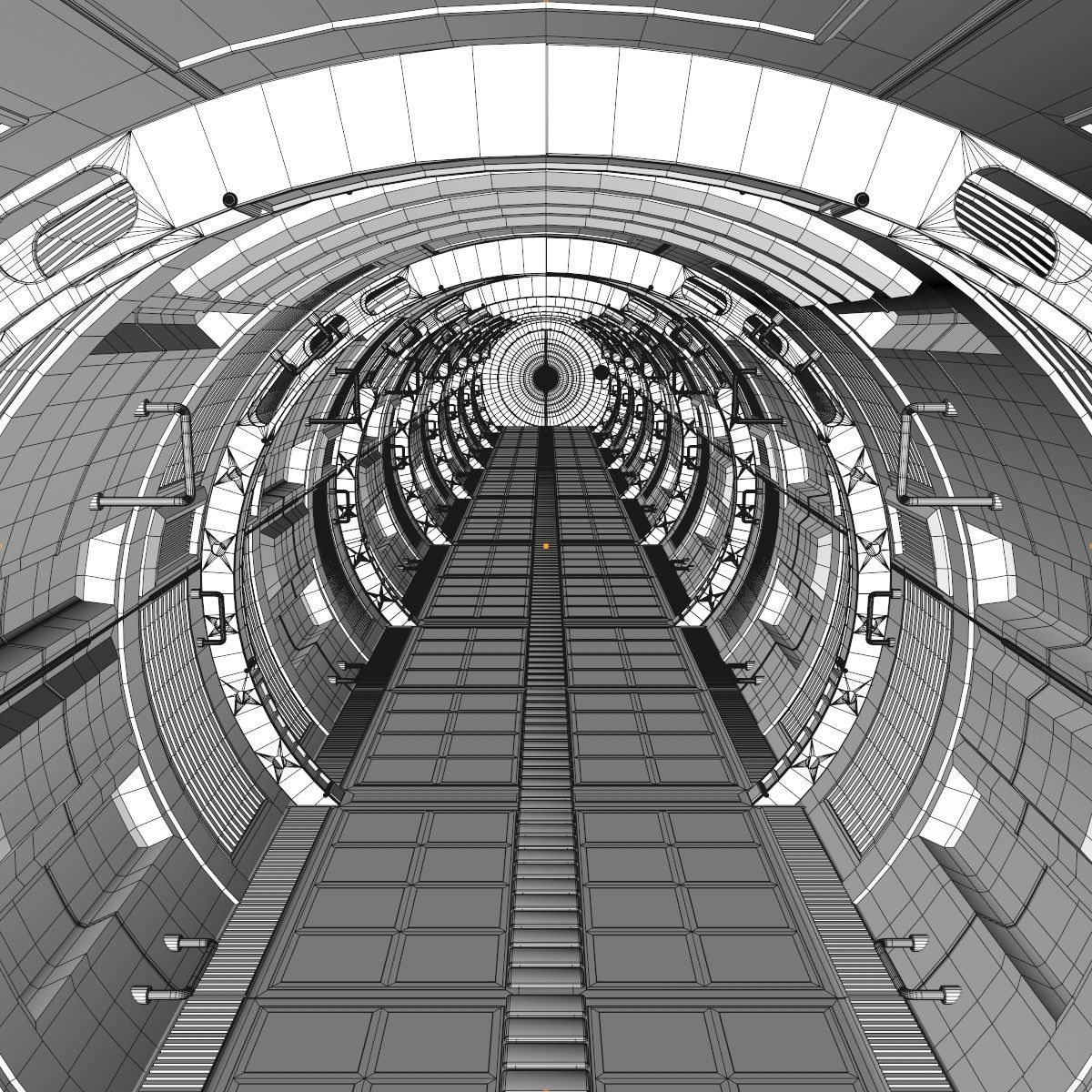 Sci Fi Tunnel 3D model_17