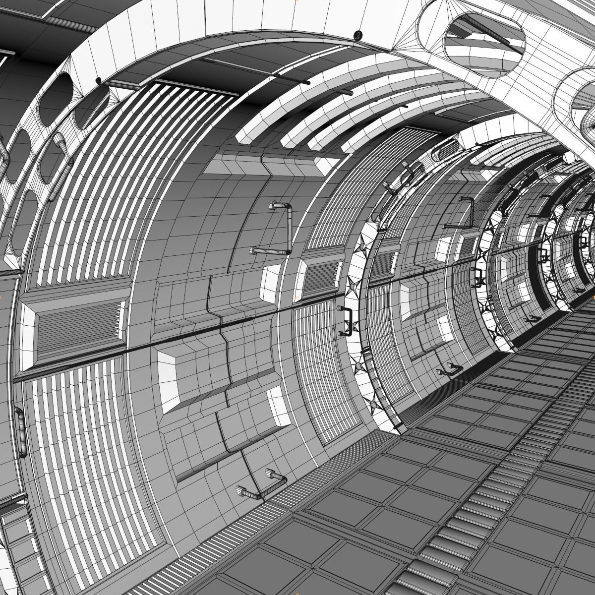Sci Fi Tunnel 3D model_20