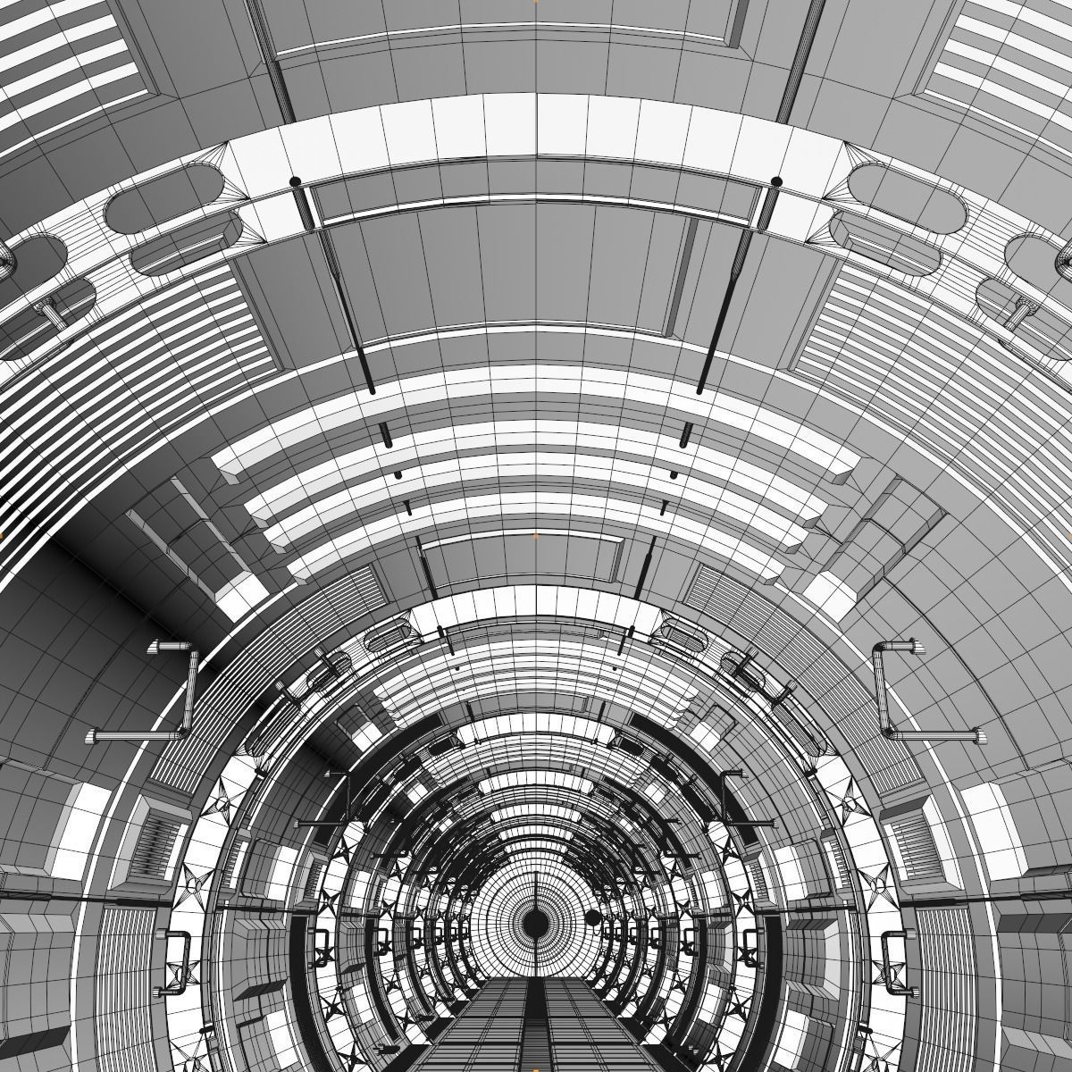 Sci Fi Tunnel 3D model_19