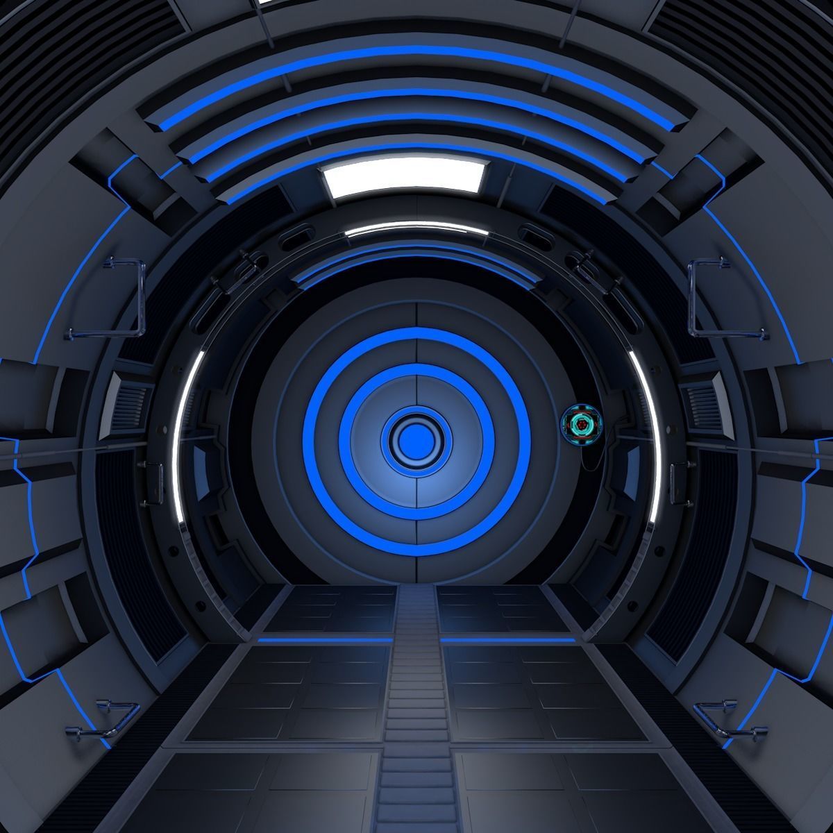 Sci Fi Tunnel 3D model_10