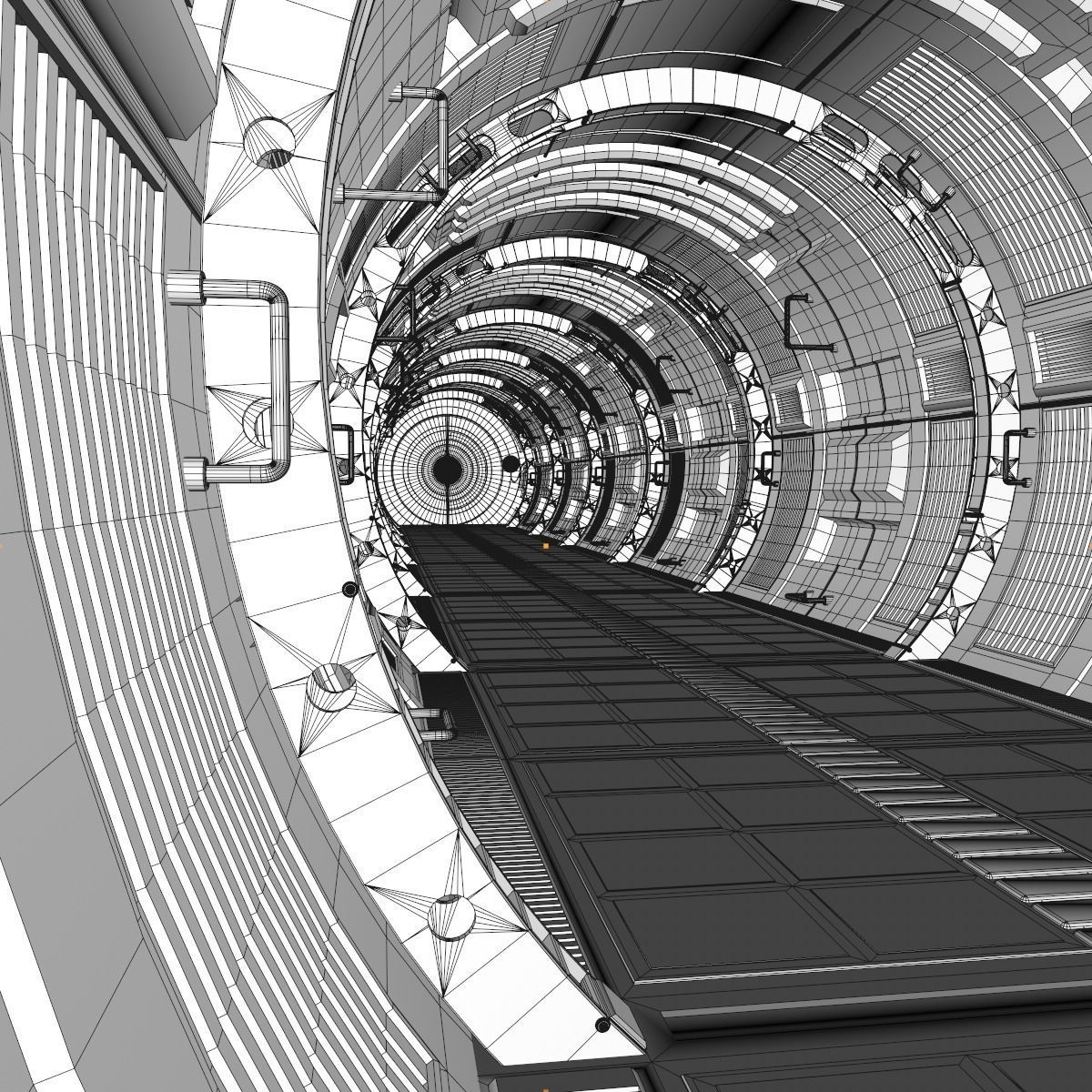Sci Fi Tunnel 3D model_24