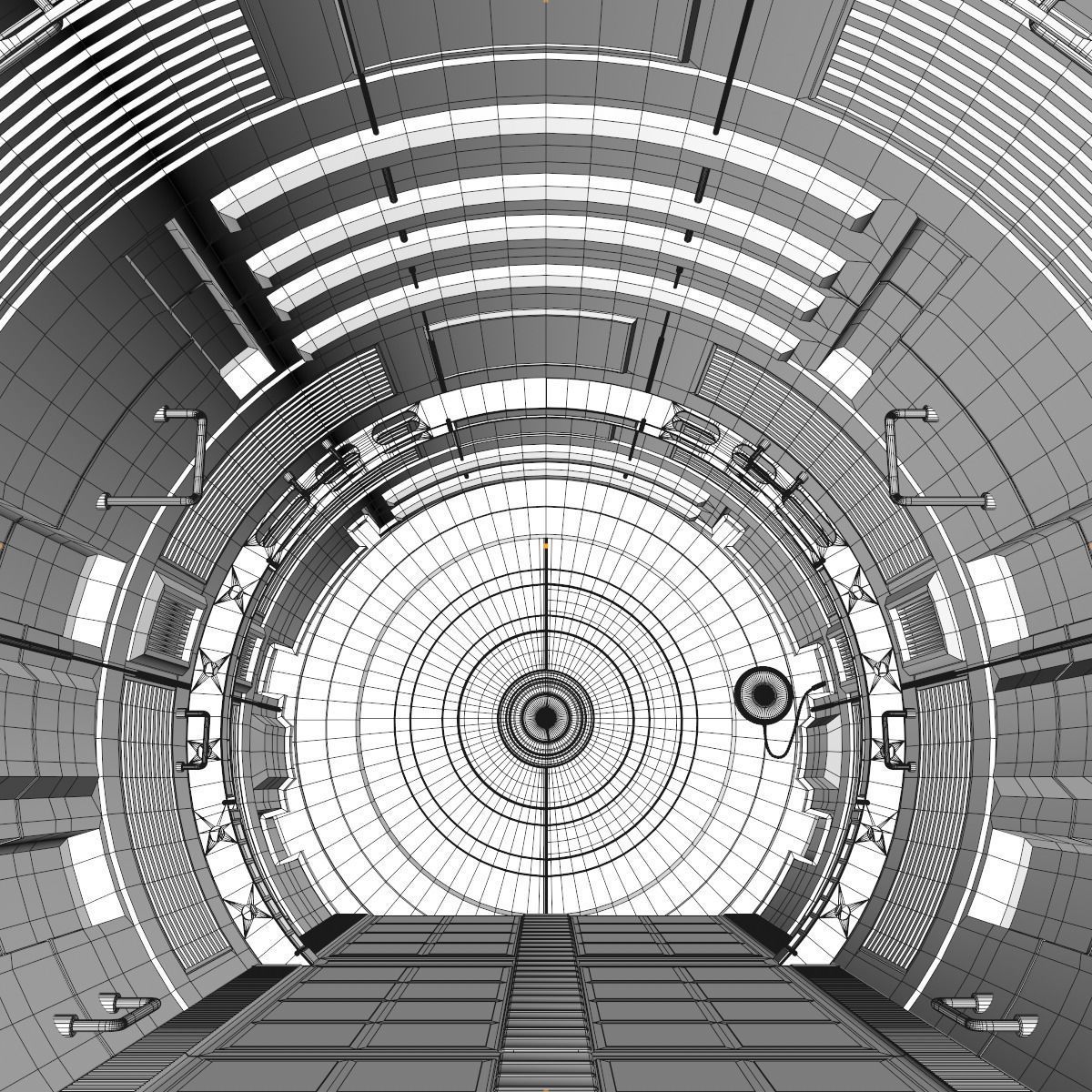 Sci Fi Tunnel 3D model_16