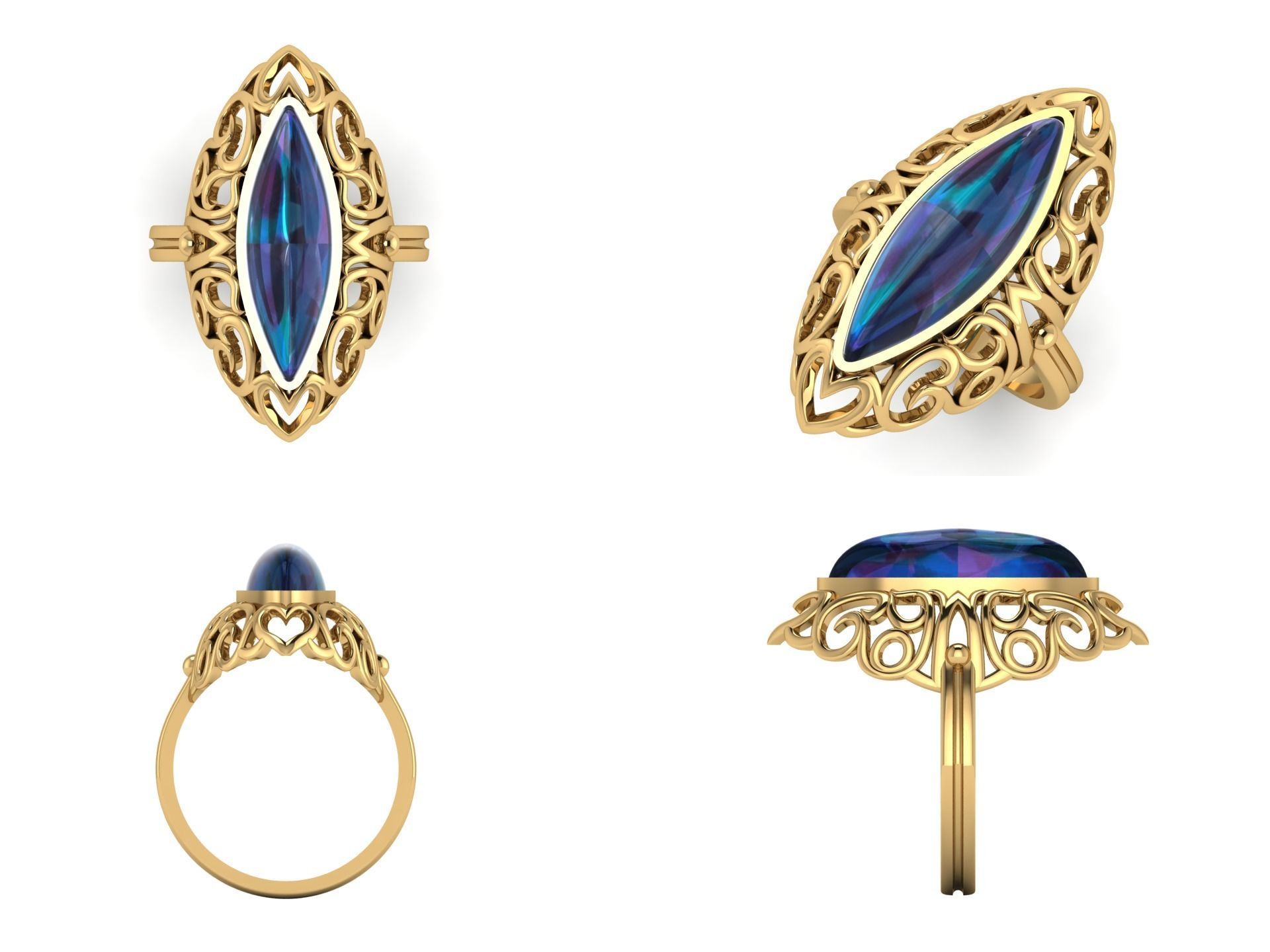 Ring od 50 3D print model_3