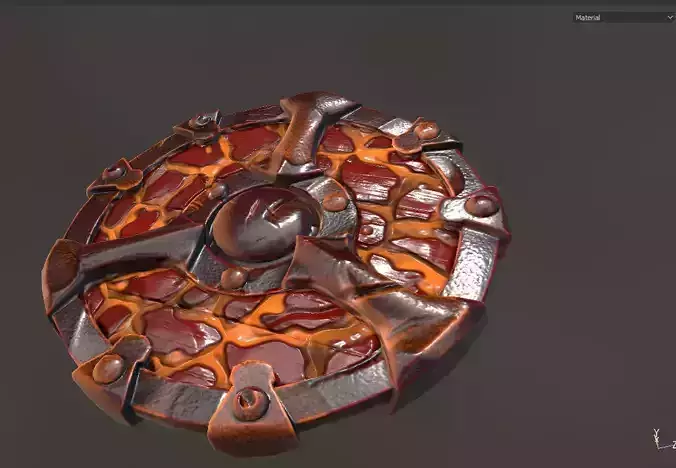 Shield Cartoon Low Poly Low-poly 3D model
