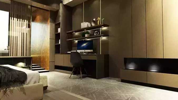 interior bedroom 3d