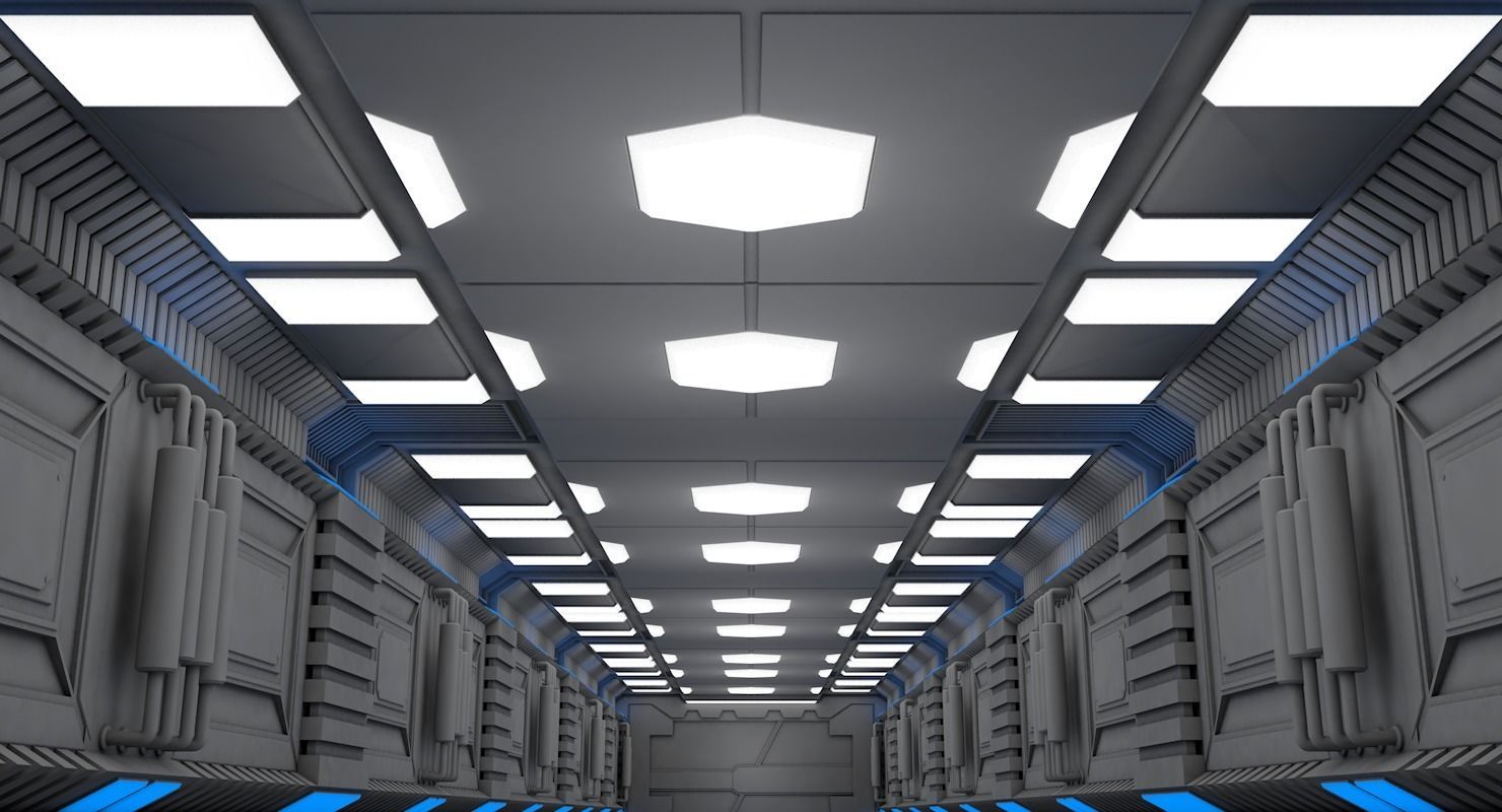 Sci Fi Corridor 3D model_3