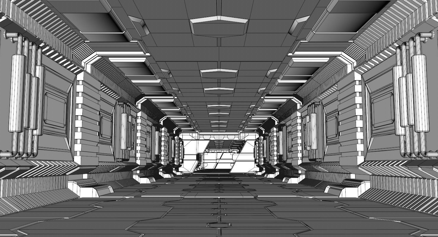 Sci Fi Corridor 3D model_14