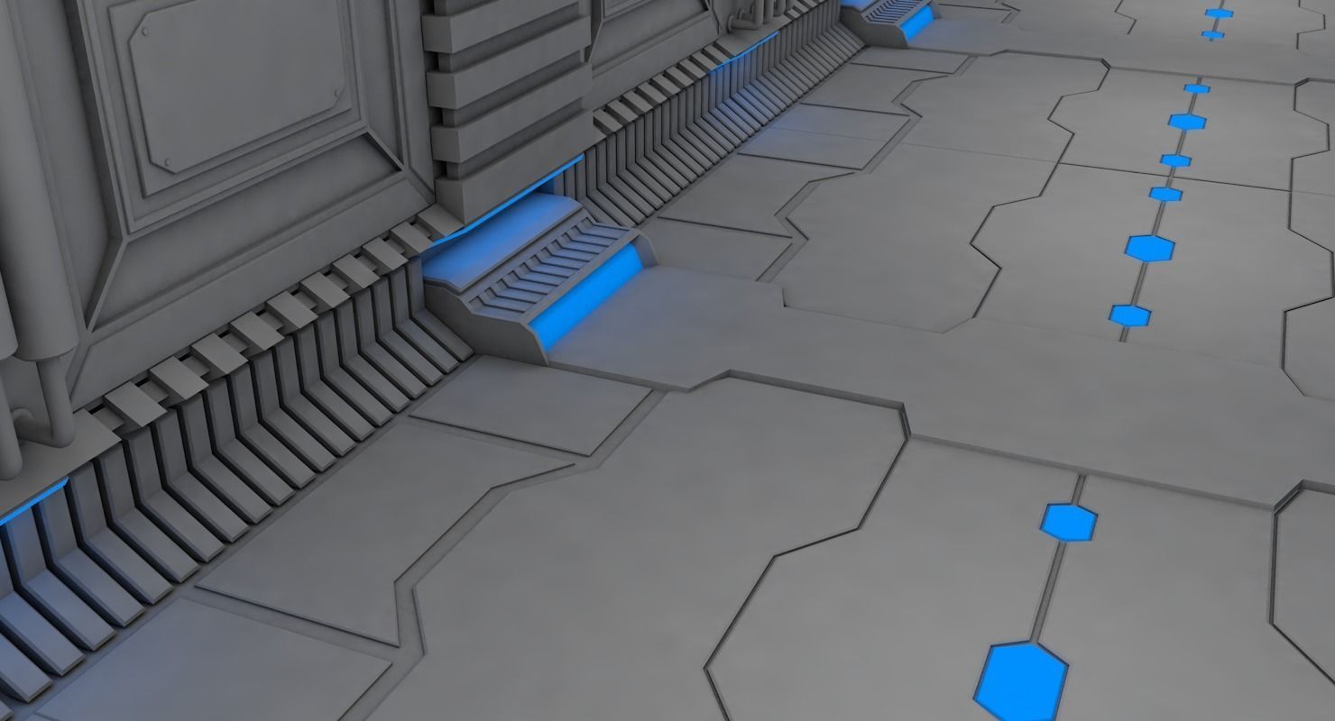 Sci Fi Corridor 3D model_8