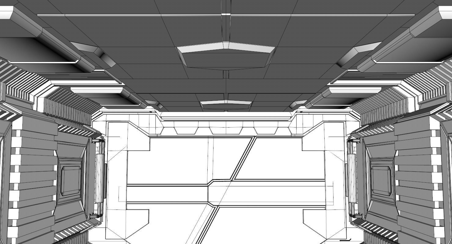 Sci Fi Corridor 3D model_21
