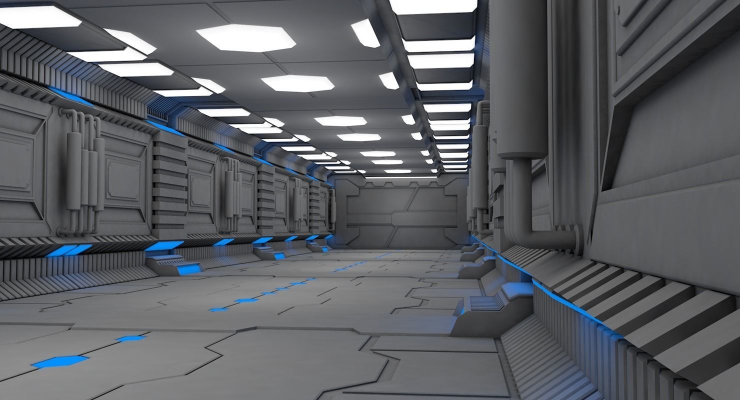 Sci Fi Corridor 3D model_5