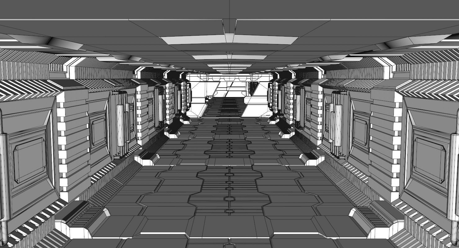 Sci Fi Corridor 3D model_15