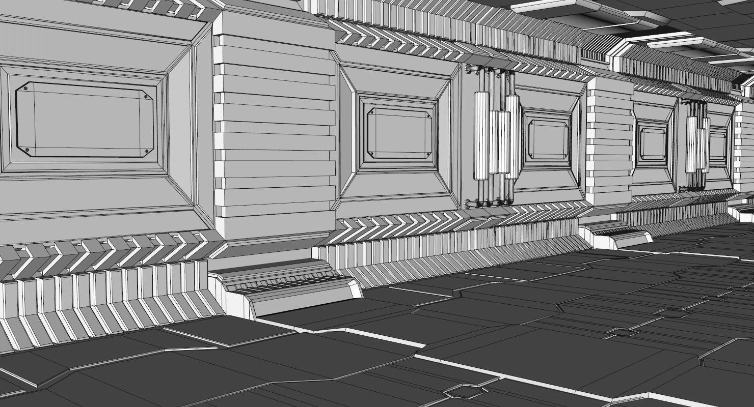 Sci Fi Corridor 3D model_17