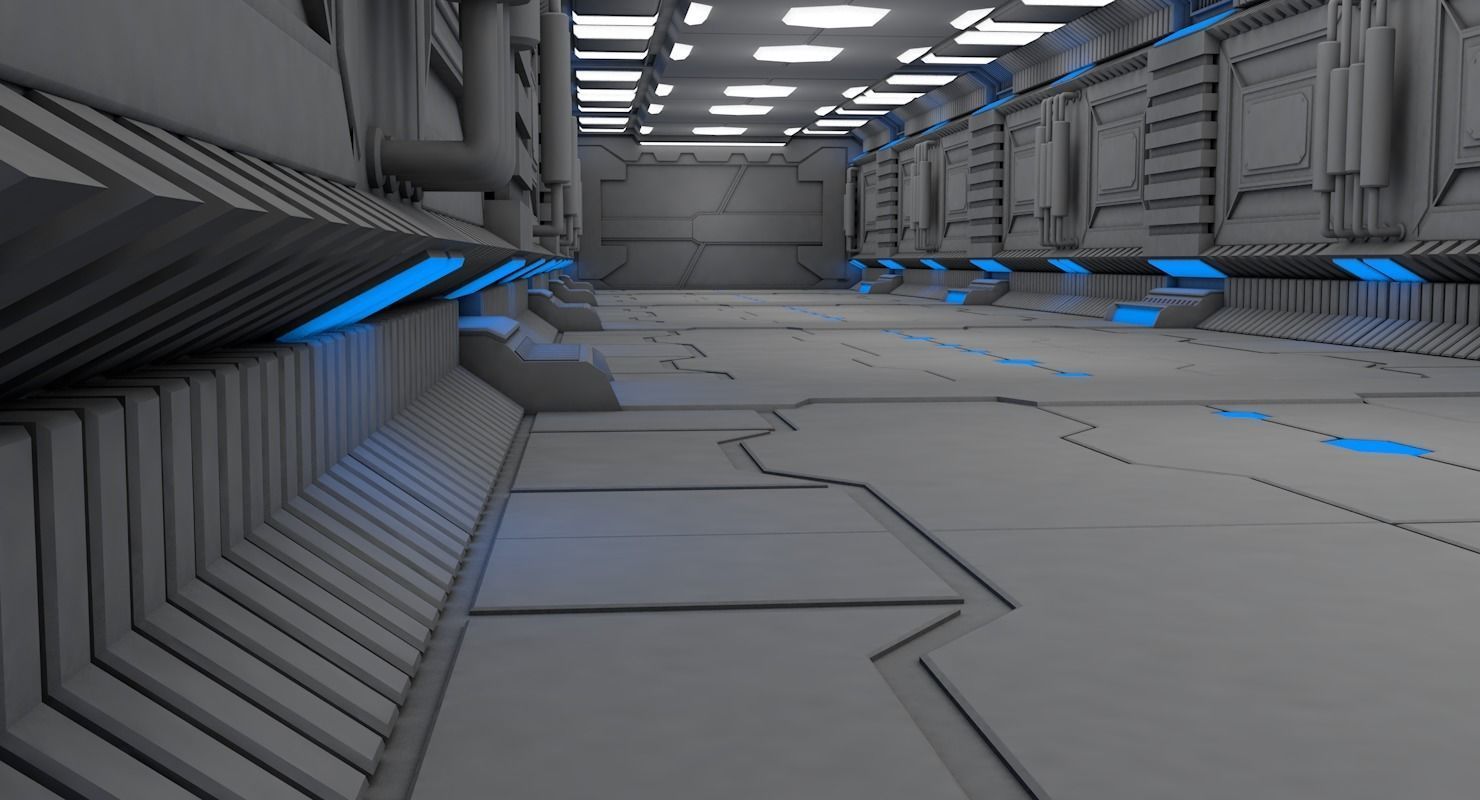 Sci Fi Corridor 3D model_10
