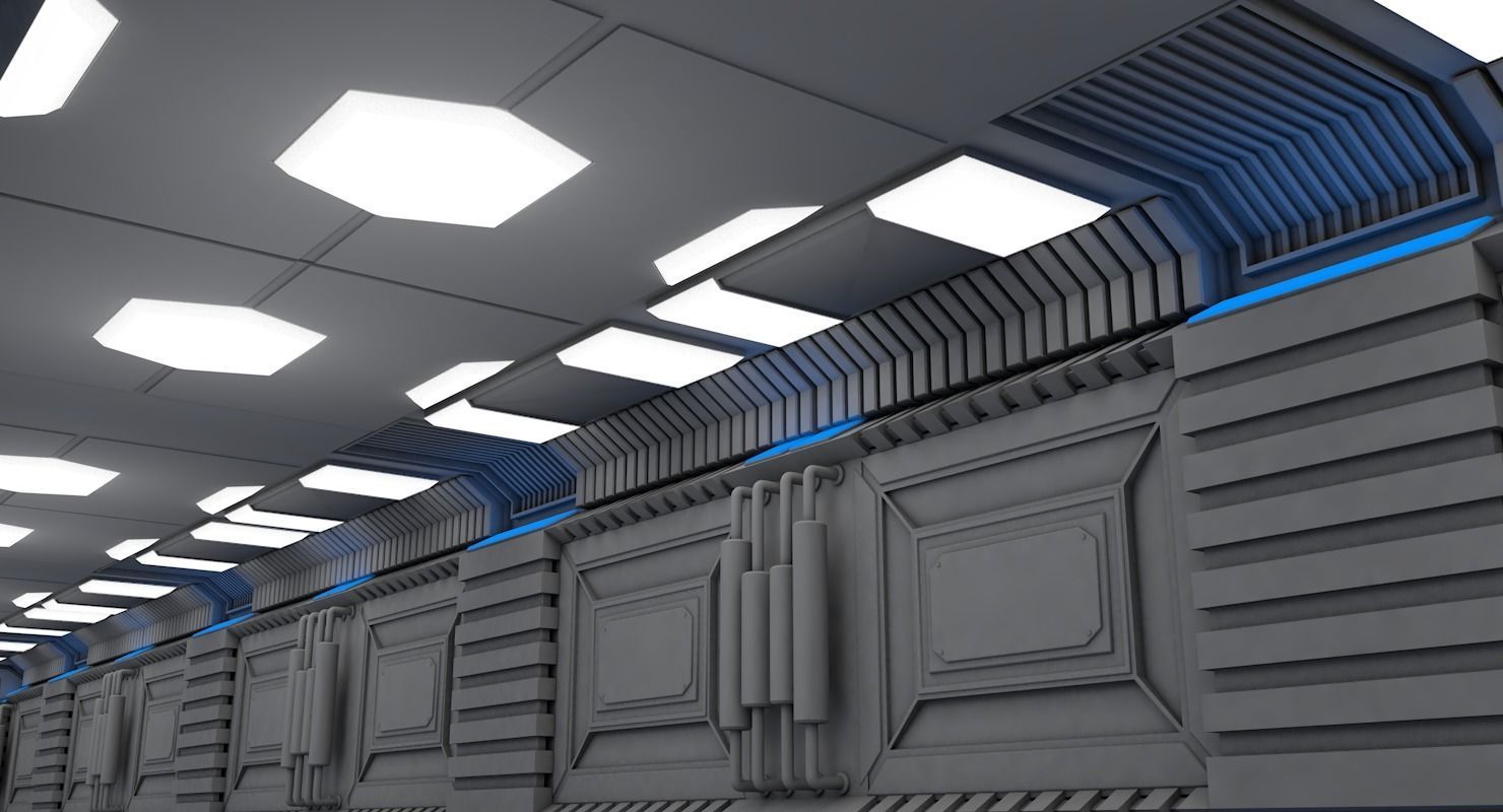 Sci Fi Corridor 3D model_6