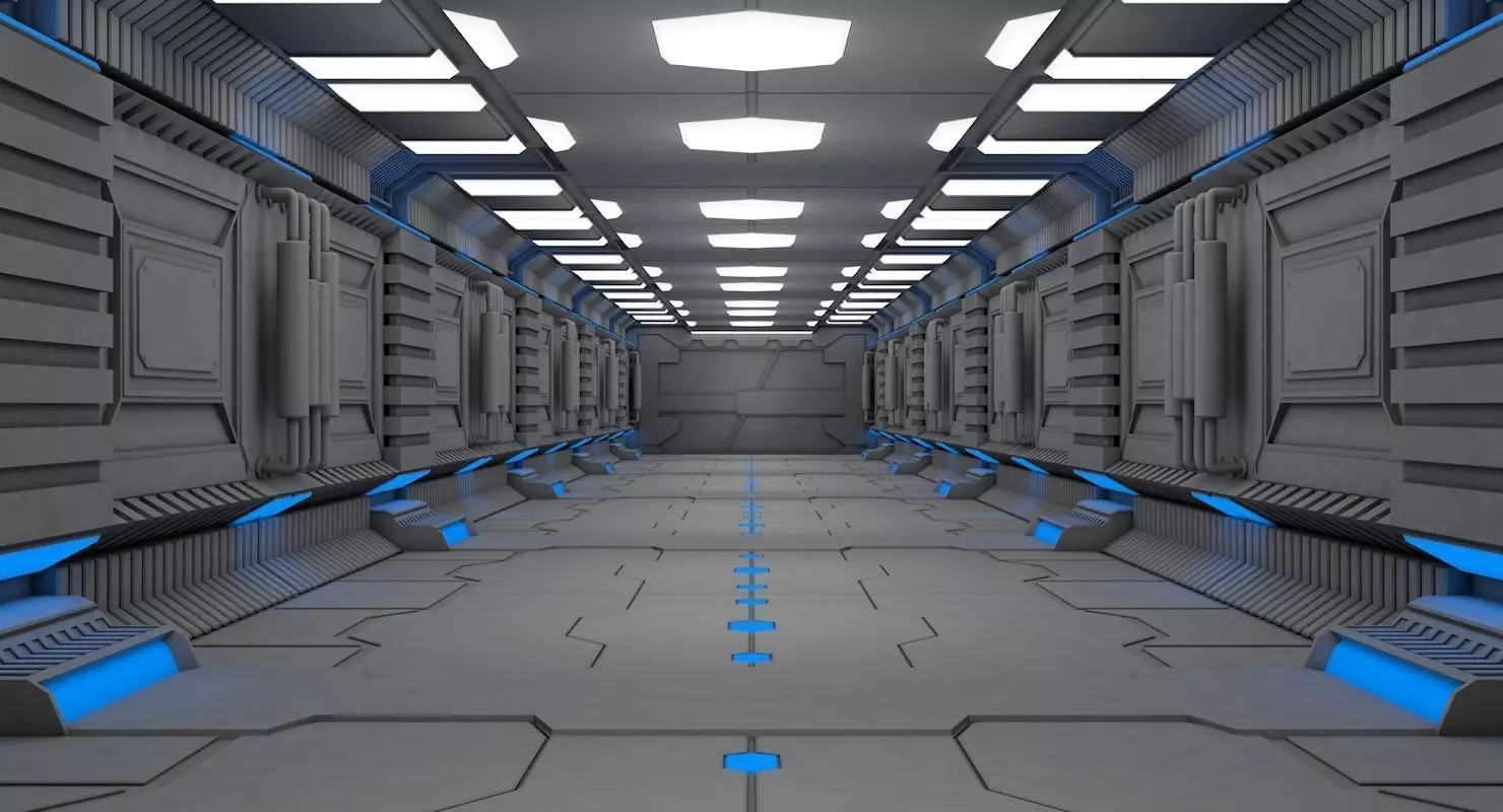 Sci Fi Corridor 3D model_0