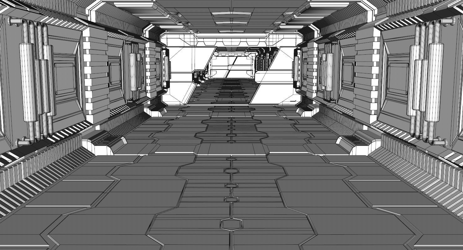 Sci Fi Corridor 3D model_12
