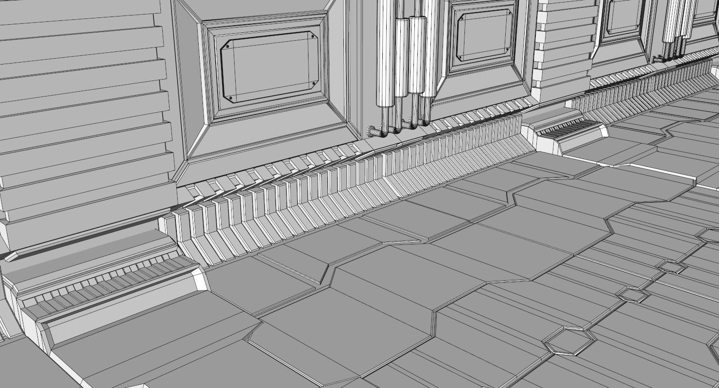 Sci Fi Corridor 3D model_18