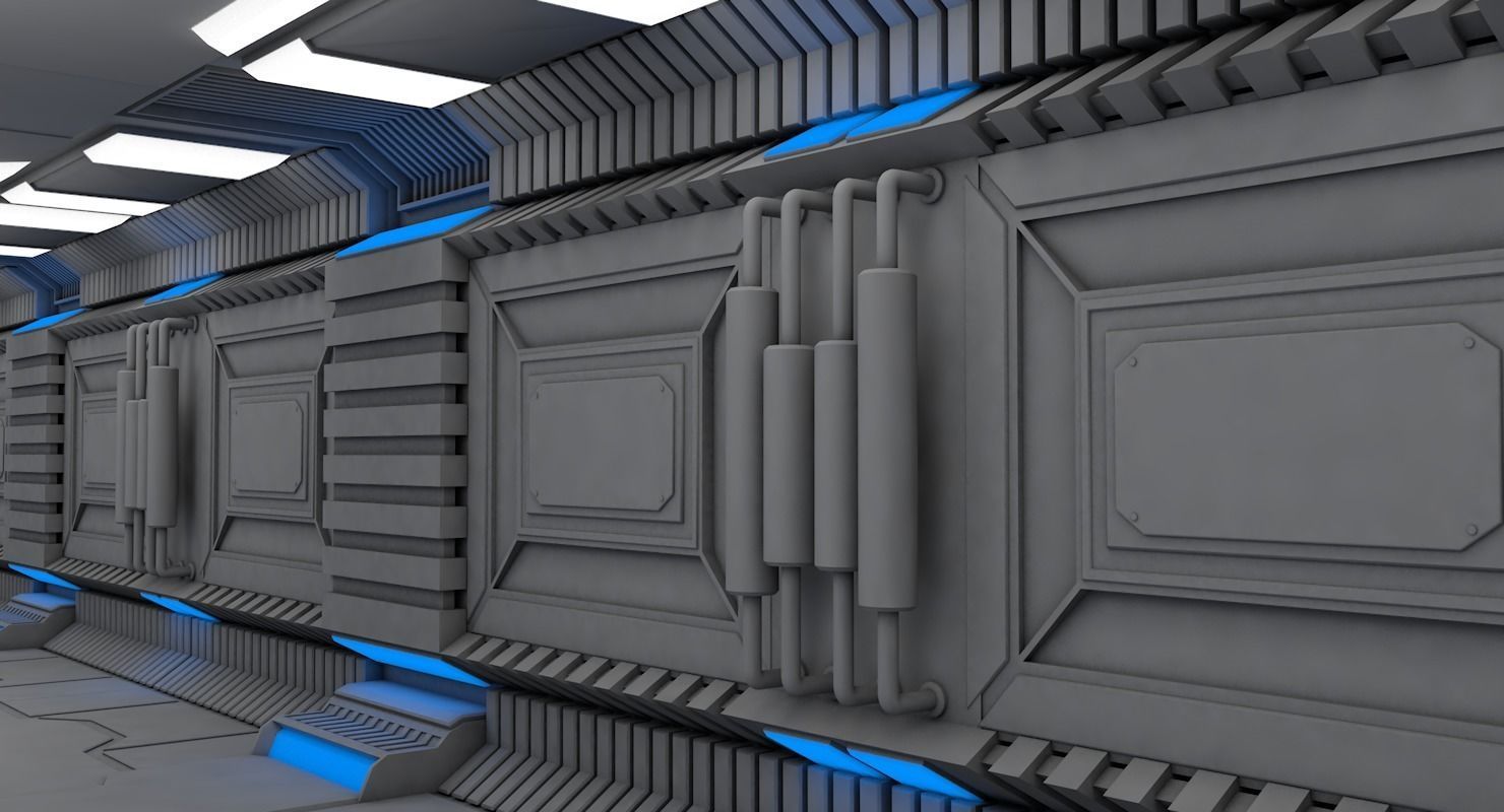 Sci Fi Corridor 3D model_7