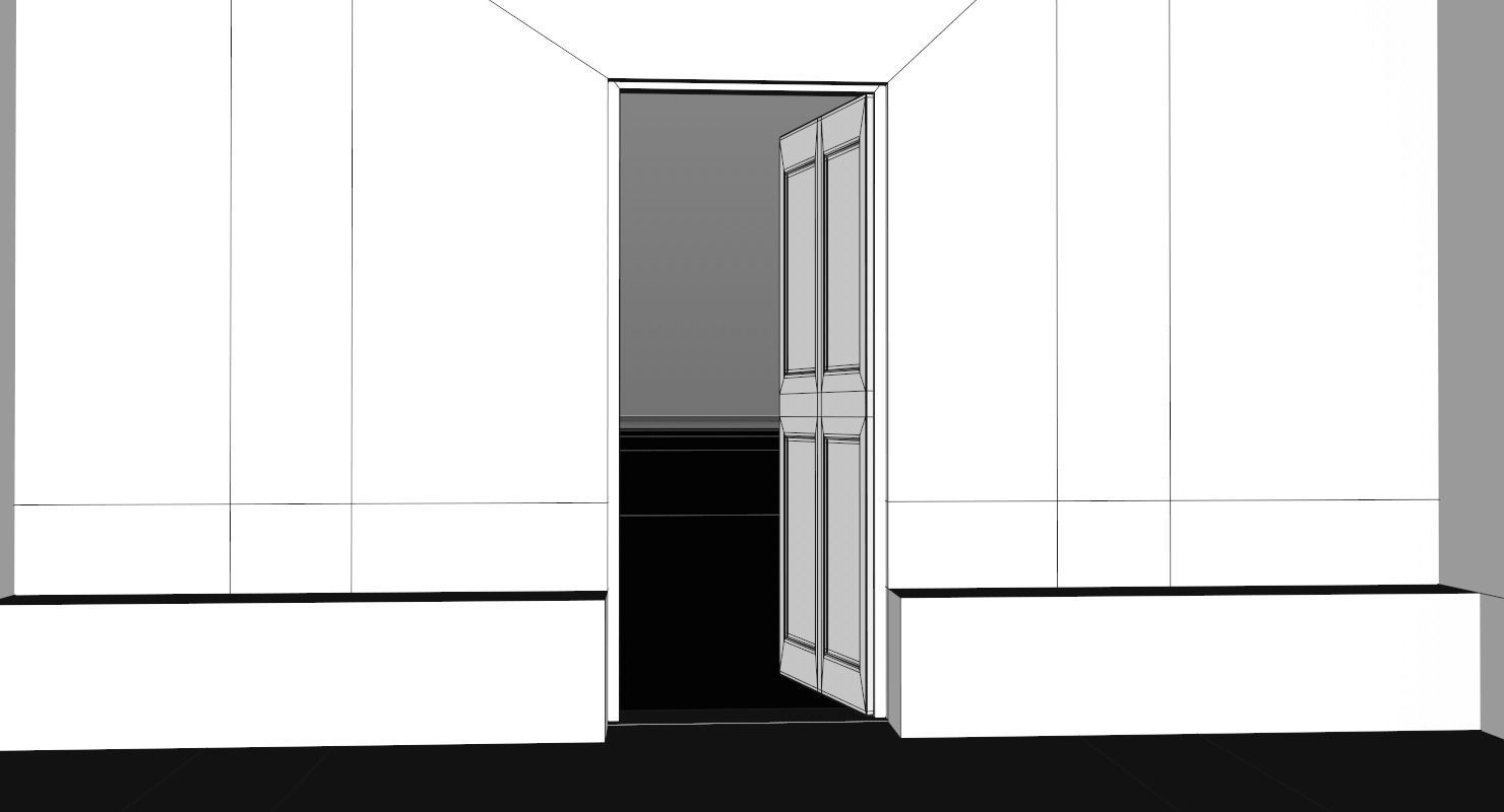 Warehouse with columns and windows Low-poly 3D model_22