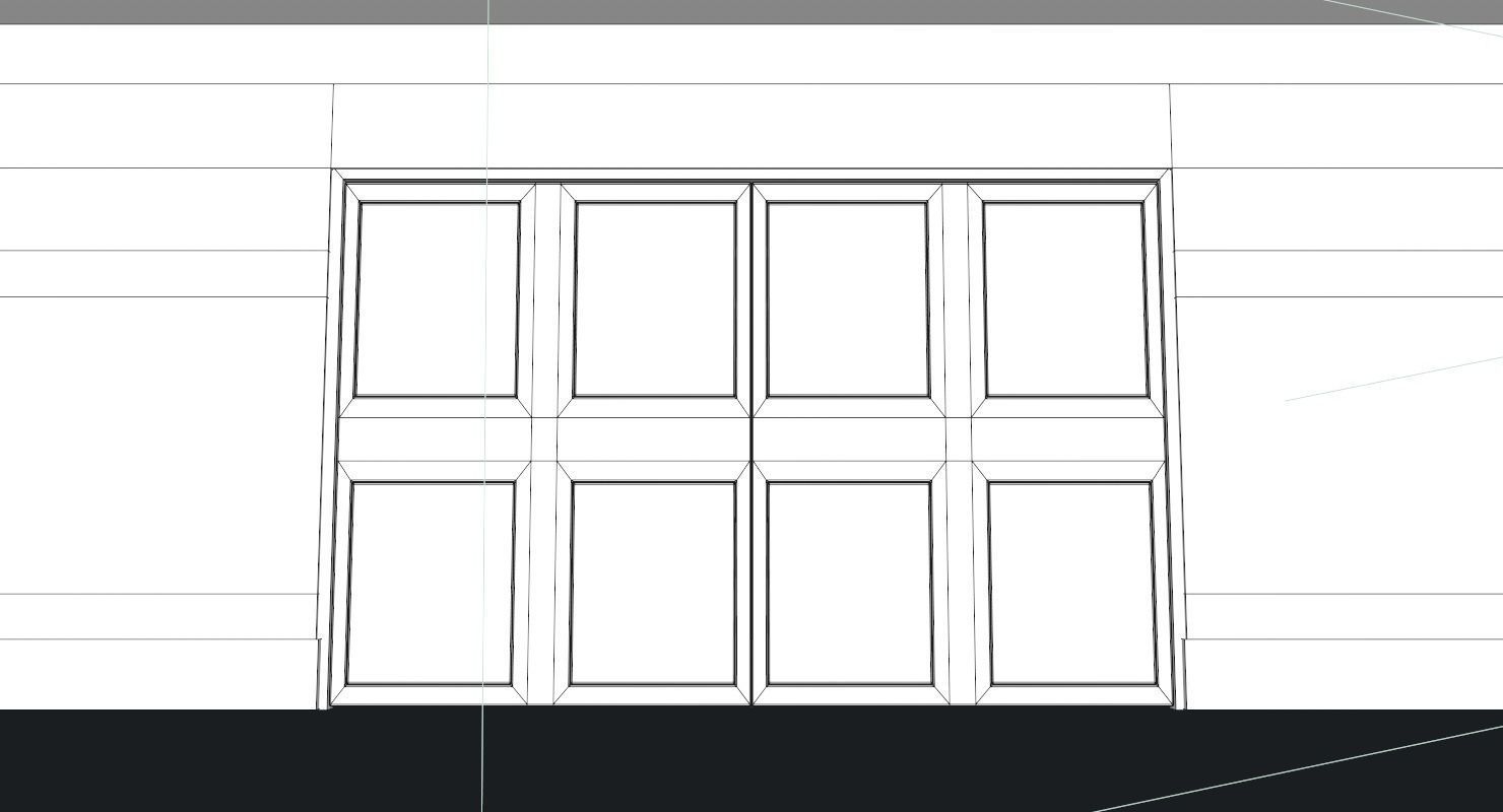 Warehouse with columns and windows Low-poly 3D model_20