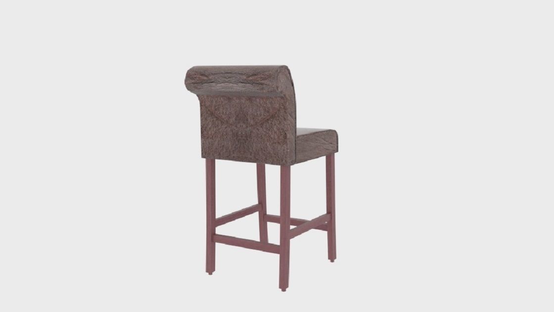Cosmopolitan Beige Linen Counter Stools  3D model_1