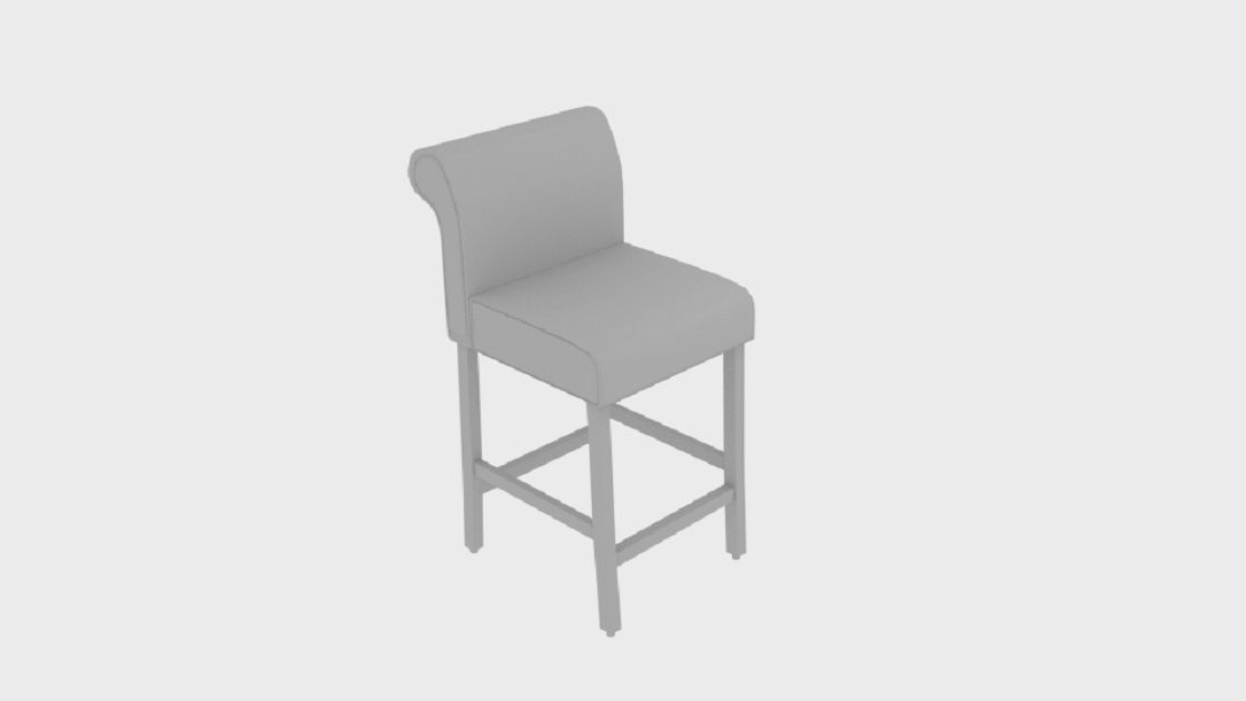 Cosmopolitan Beige Linen Counter Stools  3D model_4