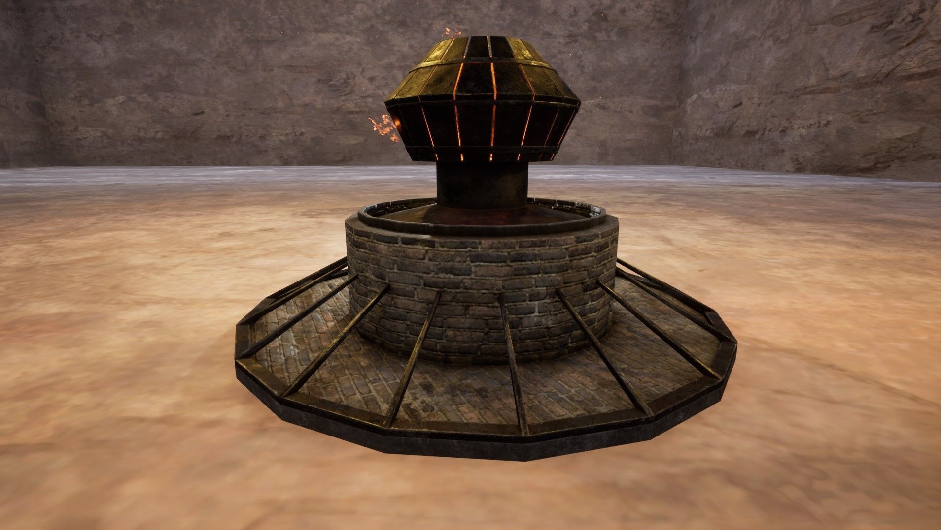 Medieval Smeltery Low Poly 3D Model Low-poly 3D model_3
