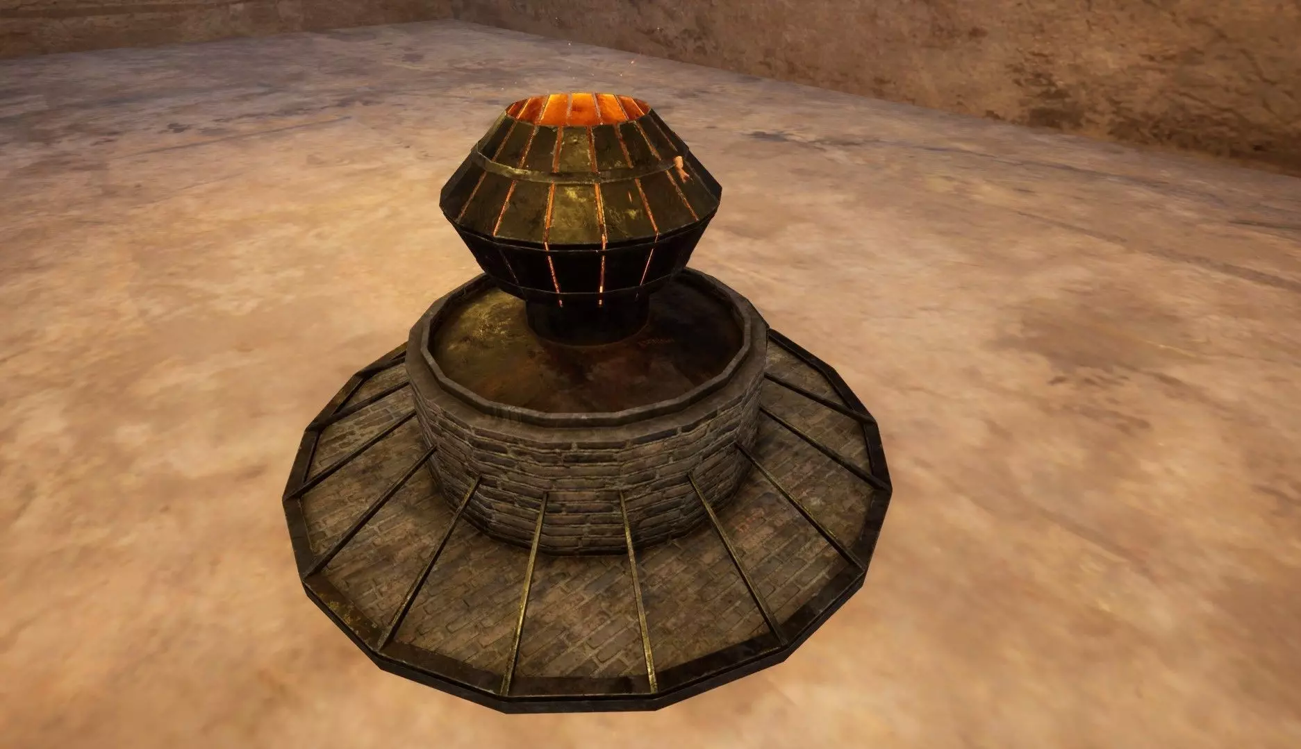Medieval Smeltery Low Poly 3D Model Low-poly 3D model_0