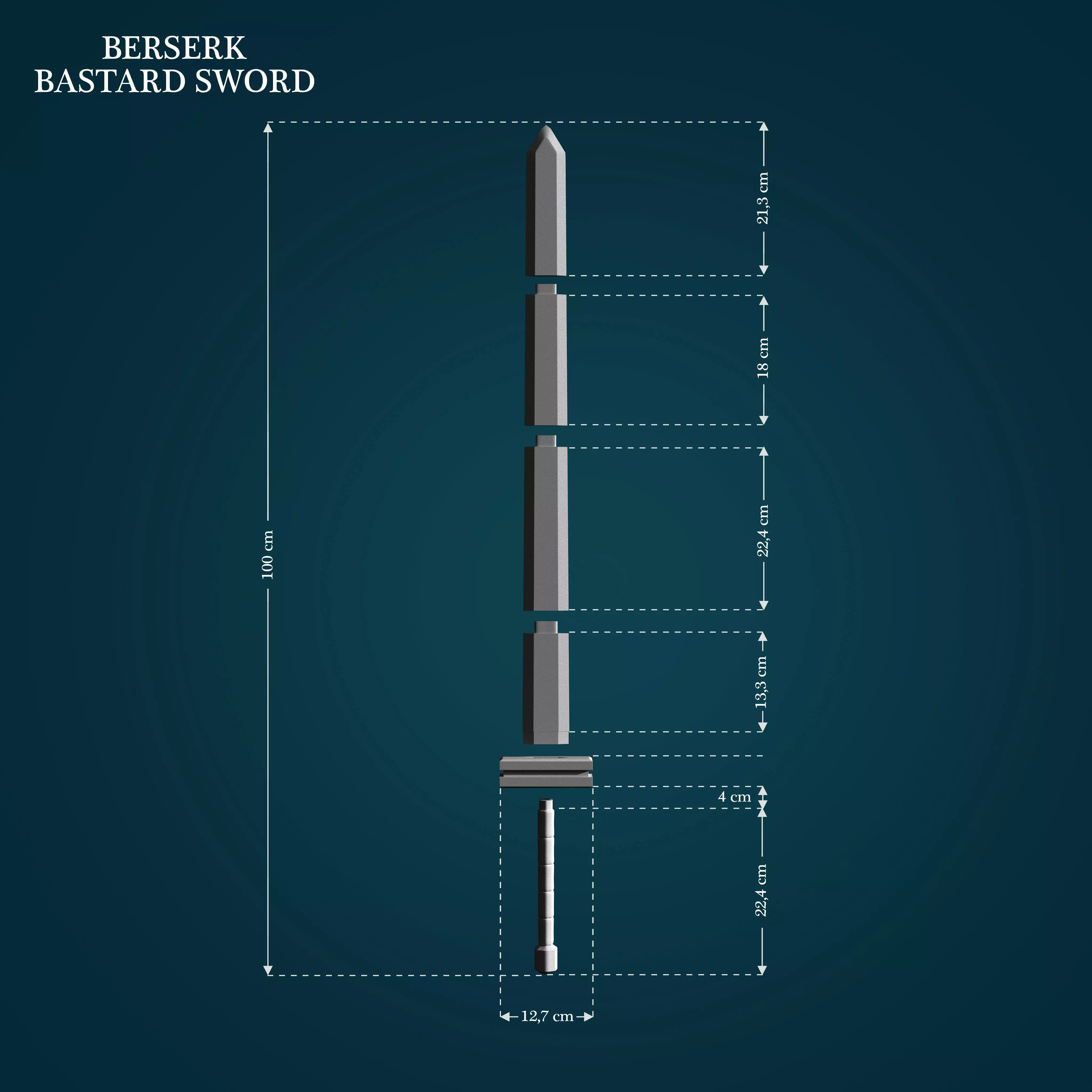Bastard Sword from Berserk 3D print model