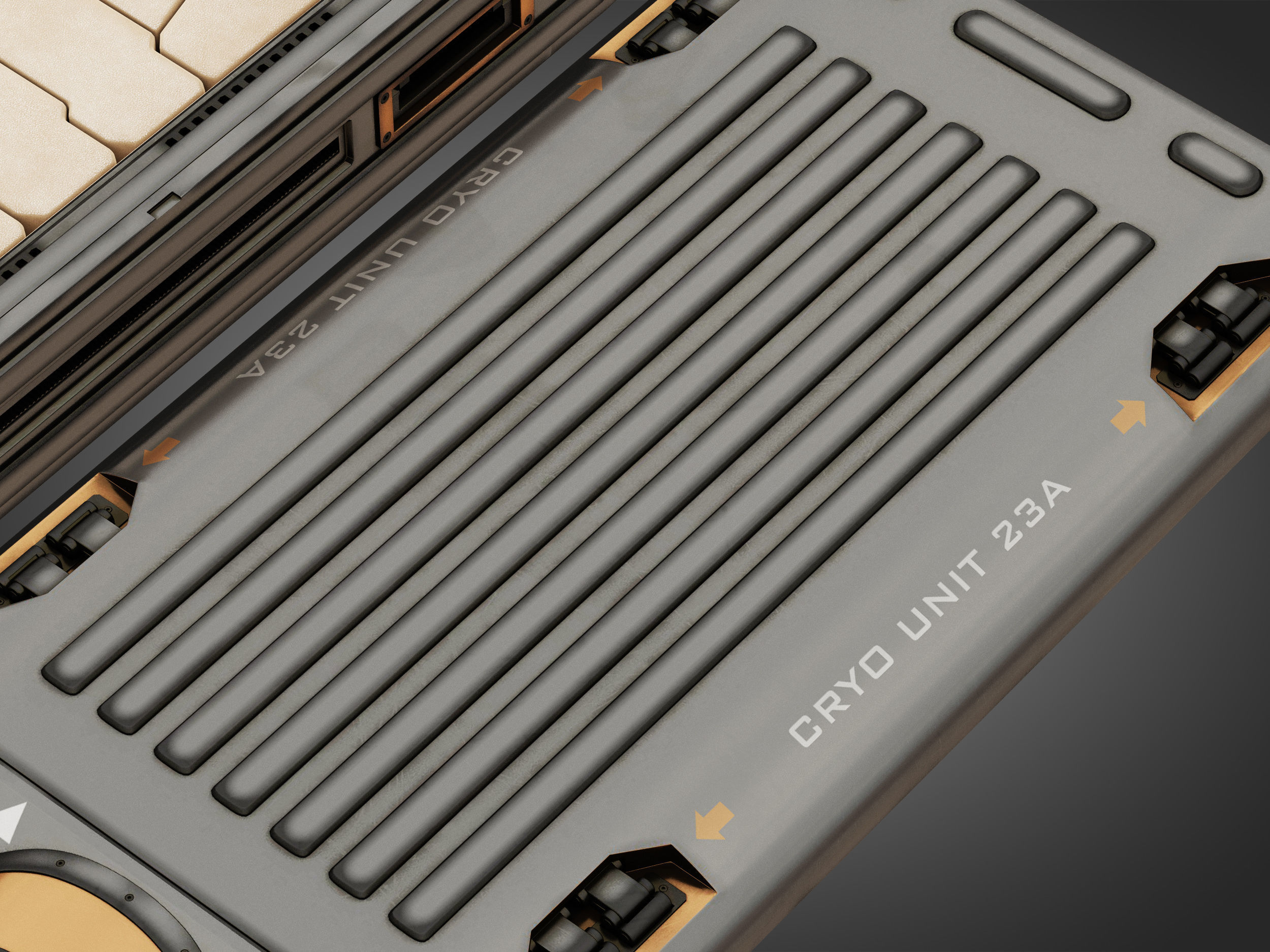 Sci-fi Cryo Chamber Cryopod 3D model_14