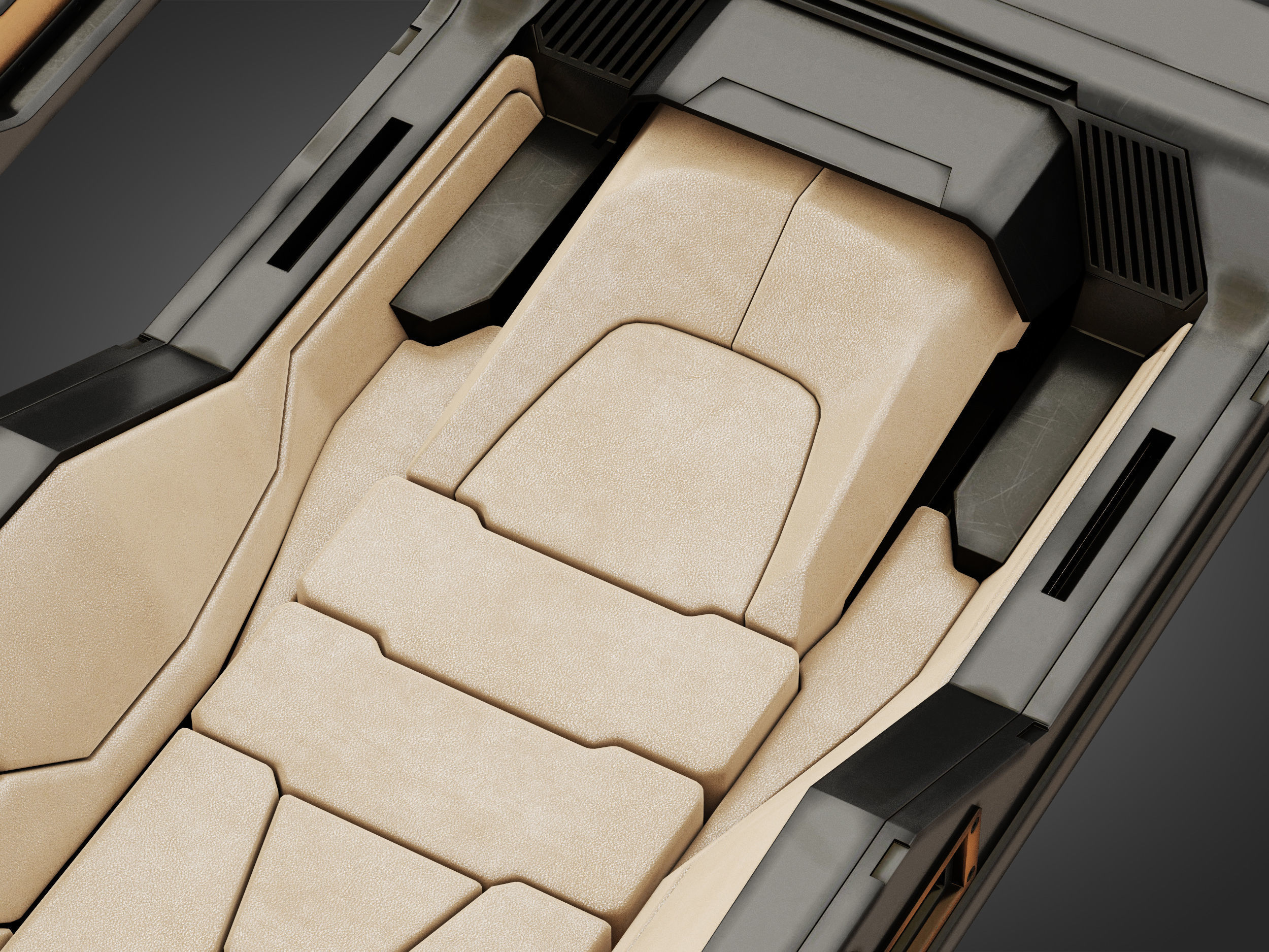 Sci-fi Cryo Chamber Cryopod 3D model_11