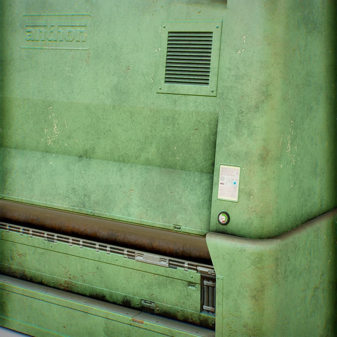 Sanding Machine - Anthon 02 Low-poly 3D model_12