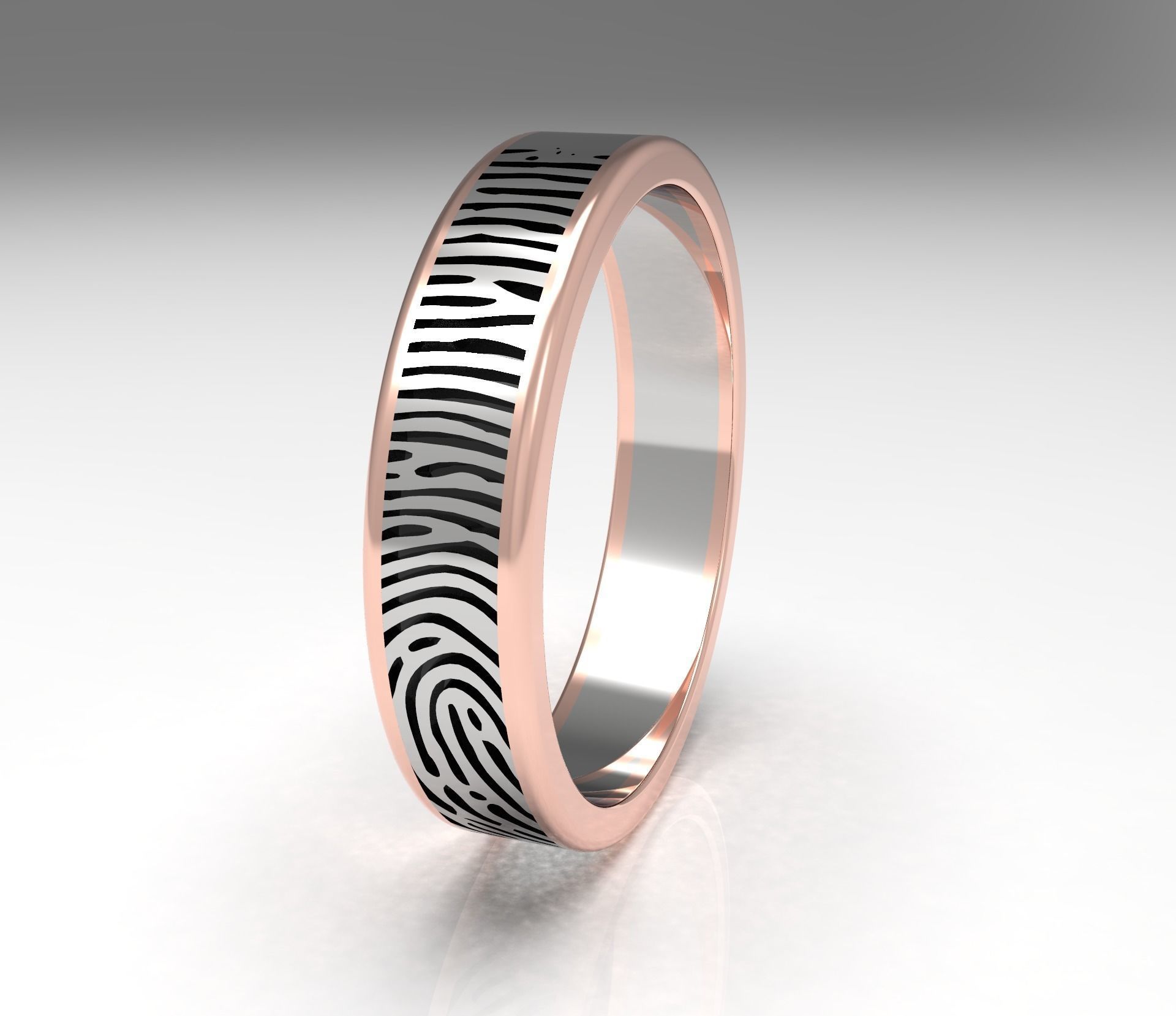 FingerPrint Ring - Man 3D print model_8