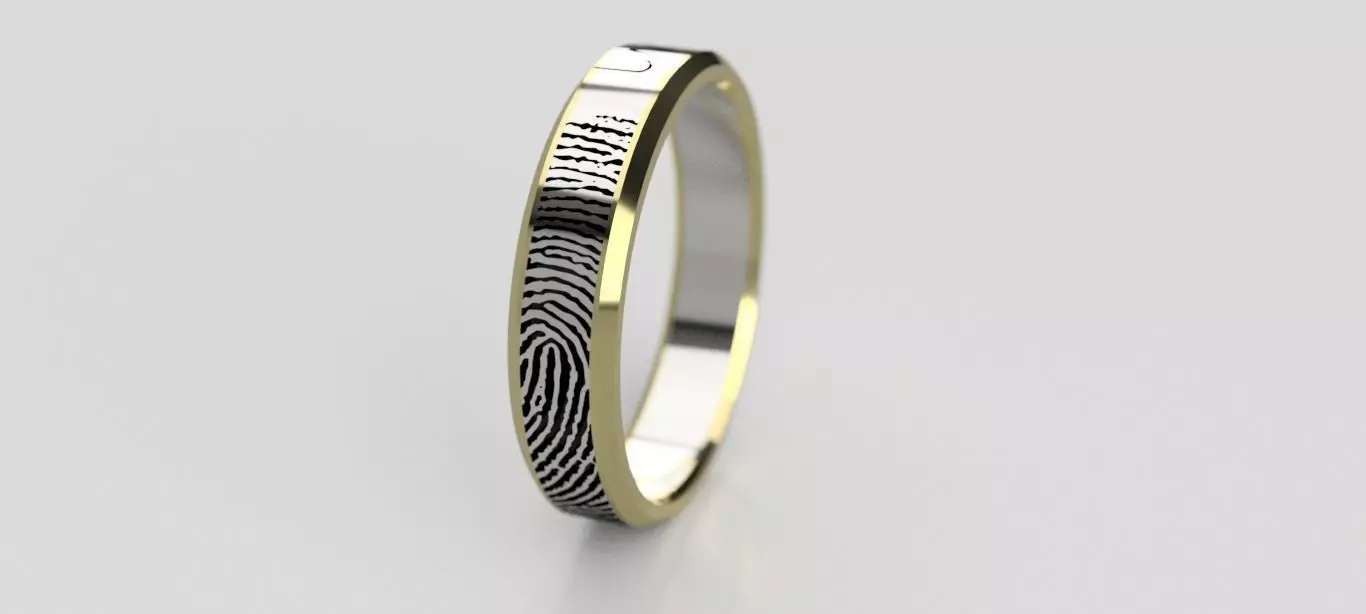 FingerPrint Ring - Man 3D print model_0
