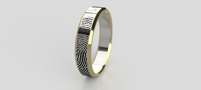 FingerPrint Ring - Man 3D print model