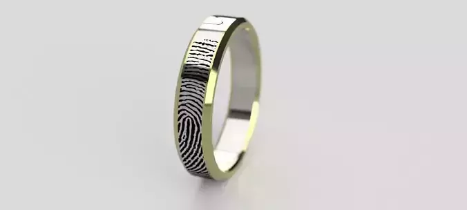 FingerPrint Ring - Man 3D print model