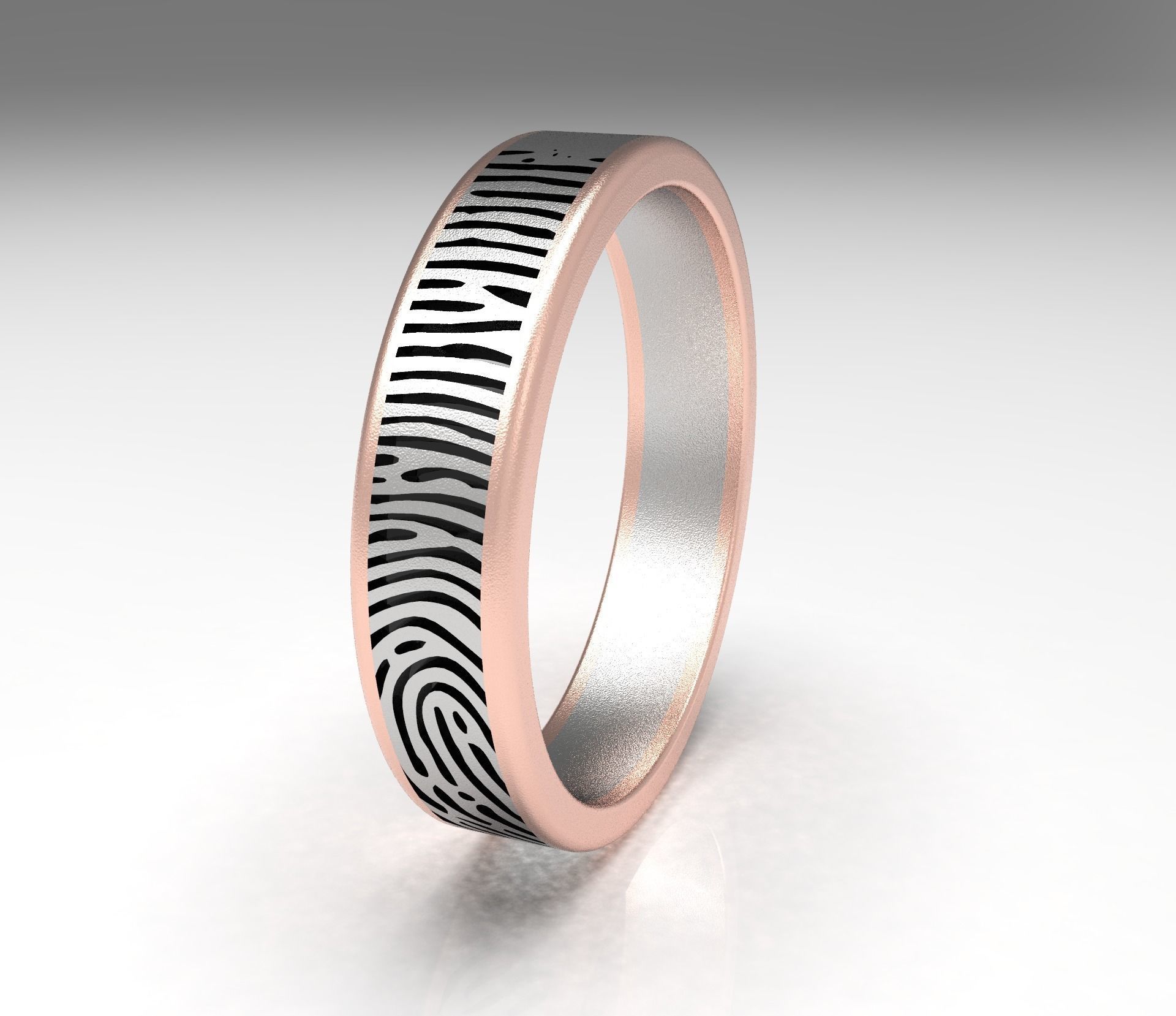 FingerPrint Ring - Man 3D print model_3