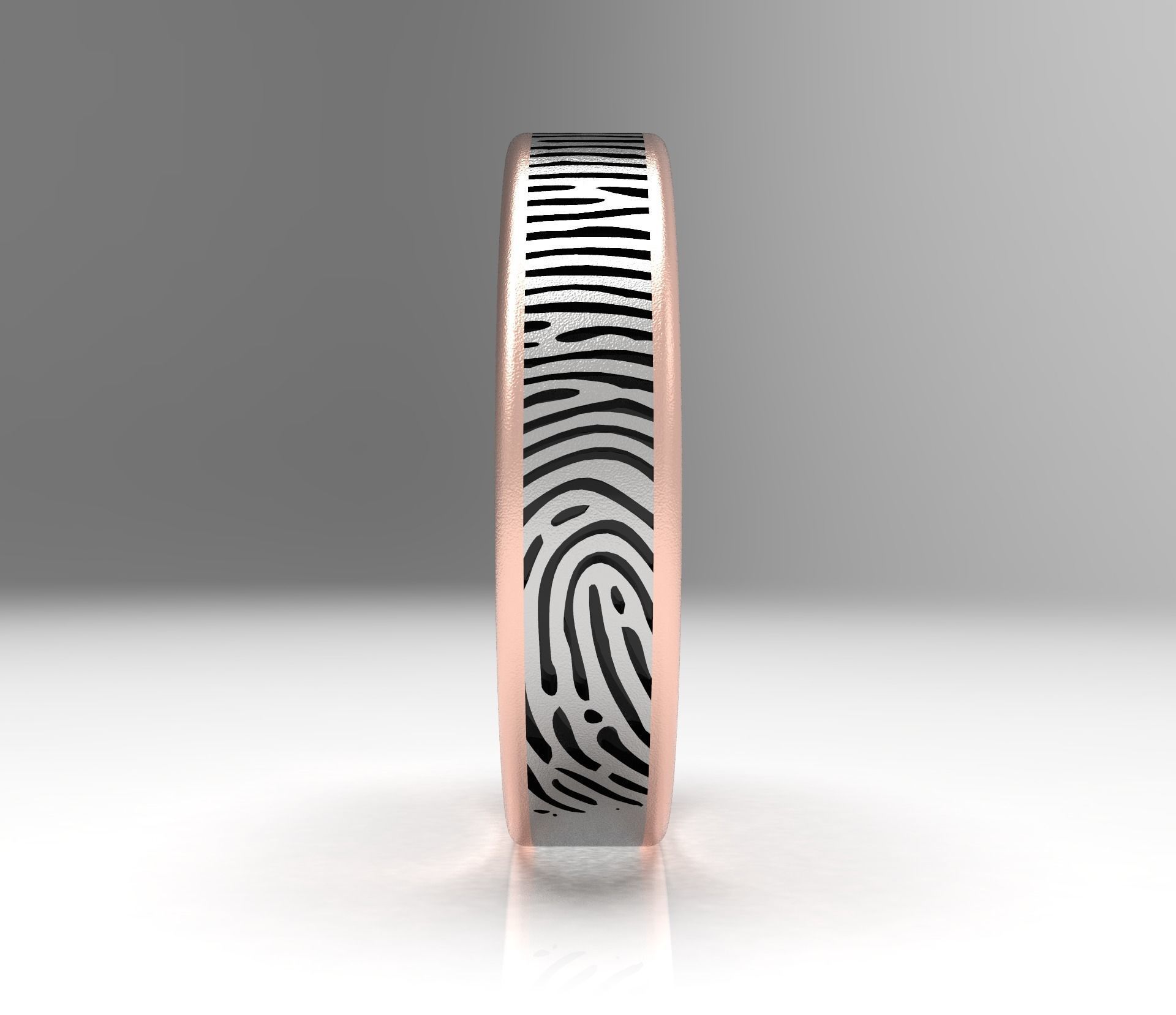 FingerPrint Ring - Man 3D print model_4