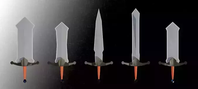Low Poly Swords Collection Low-poly 3D model