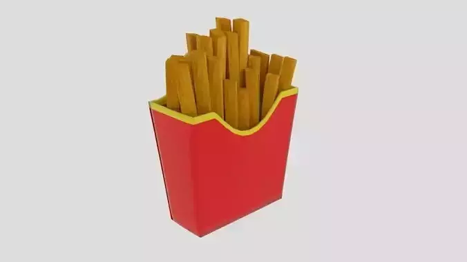 French Fries Cup 3D model