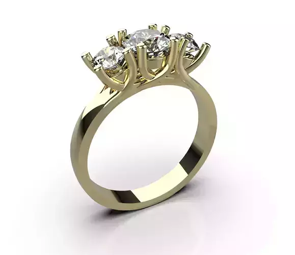 3 Stone Ring - Engagement Ring