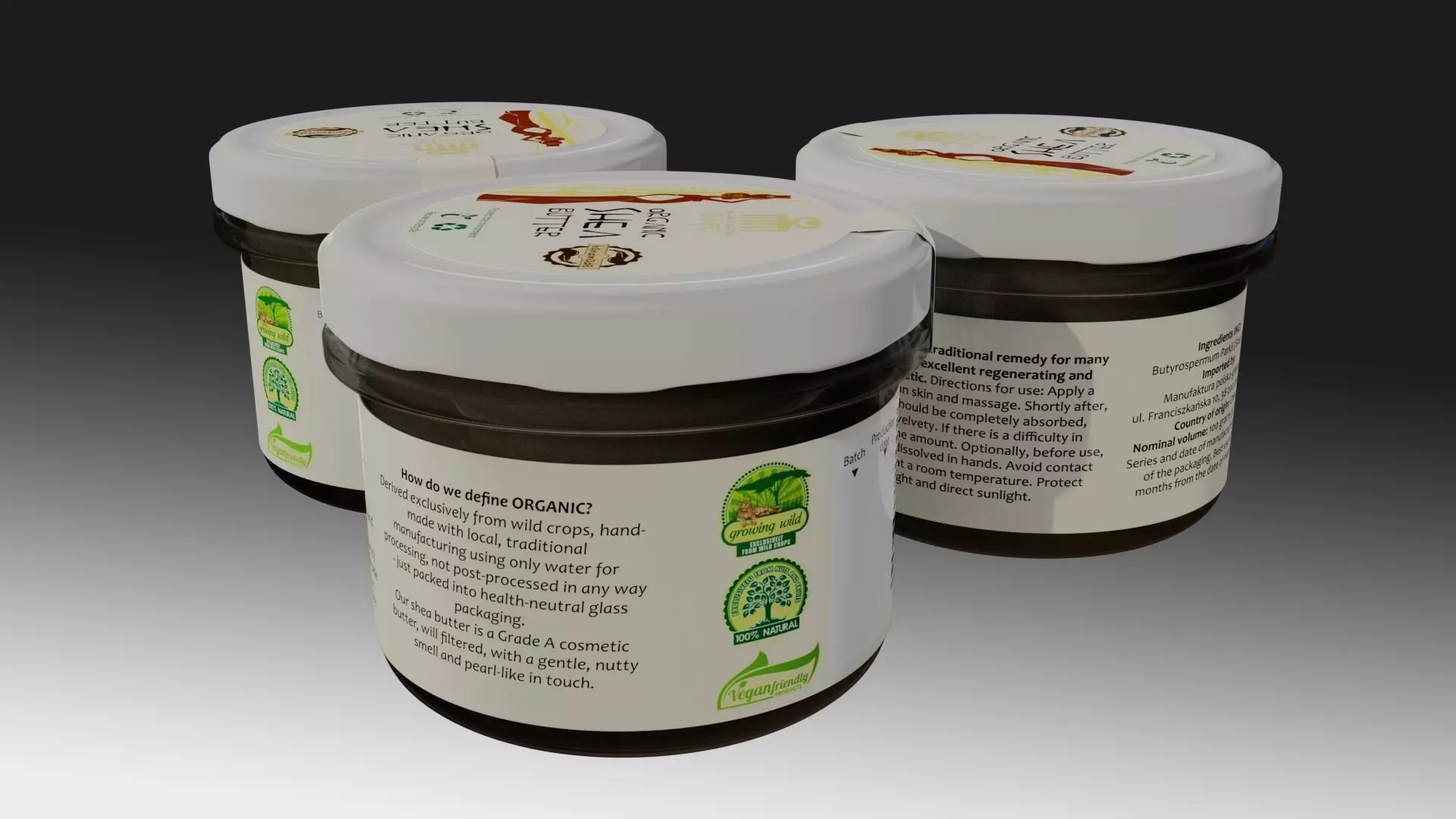 COSMETIC JAR  shea butter 3D model_0